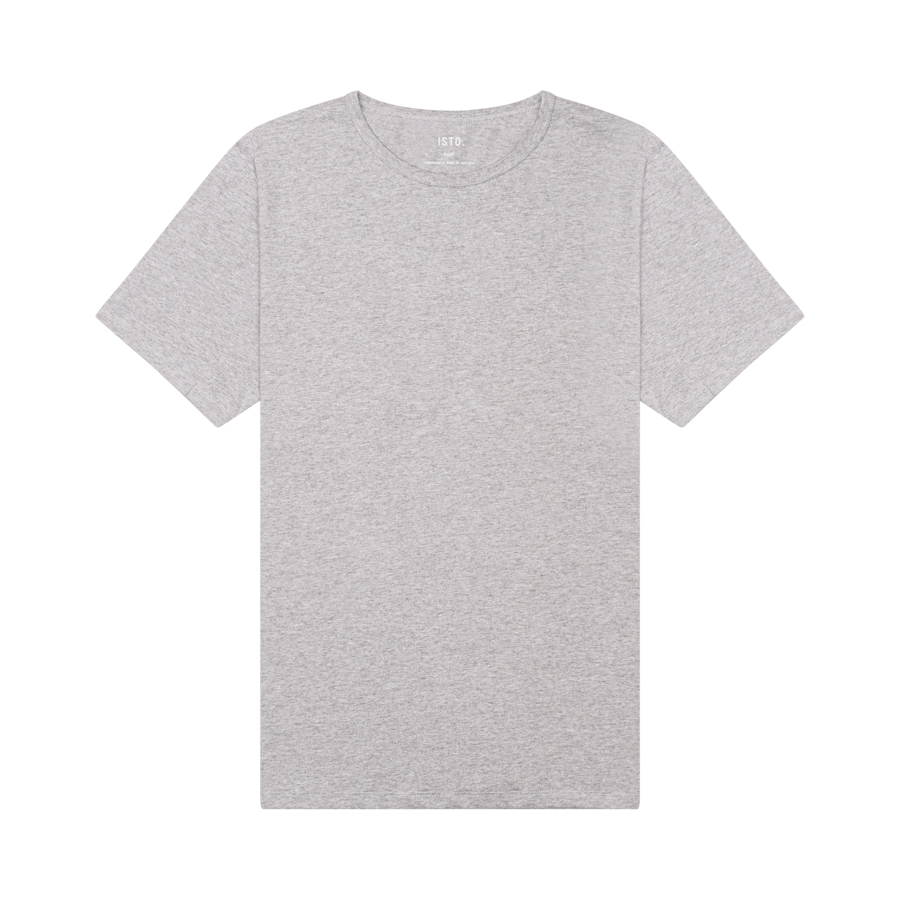 Men s Classic T Shirt Grey Organic Cotton ISTO
