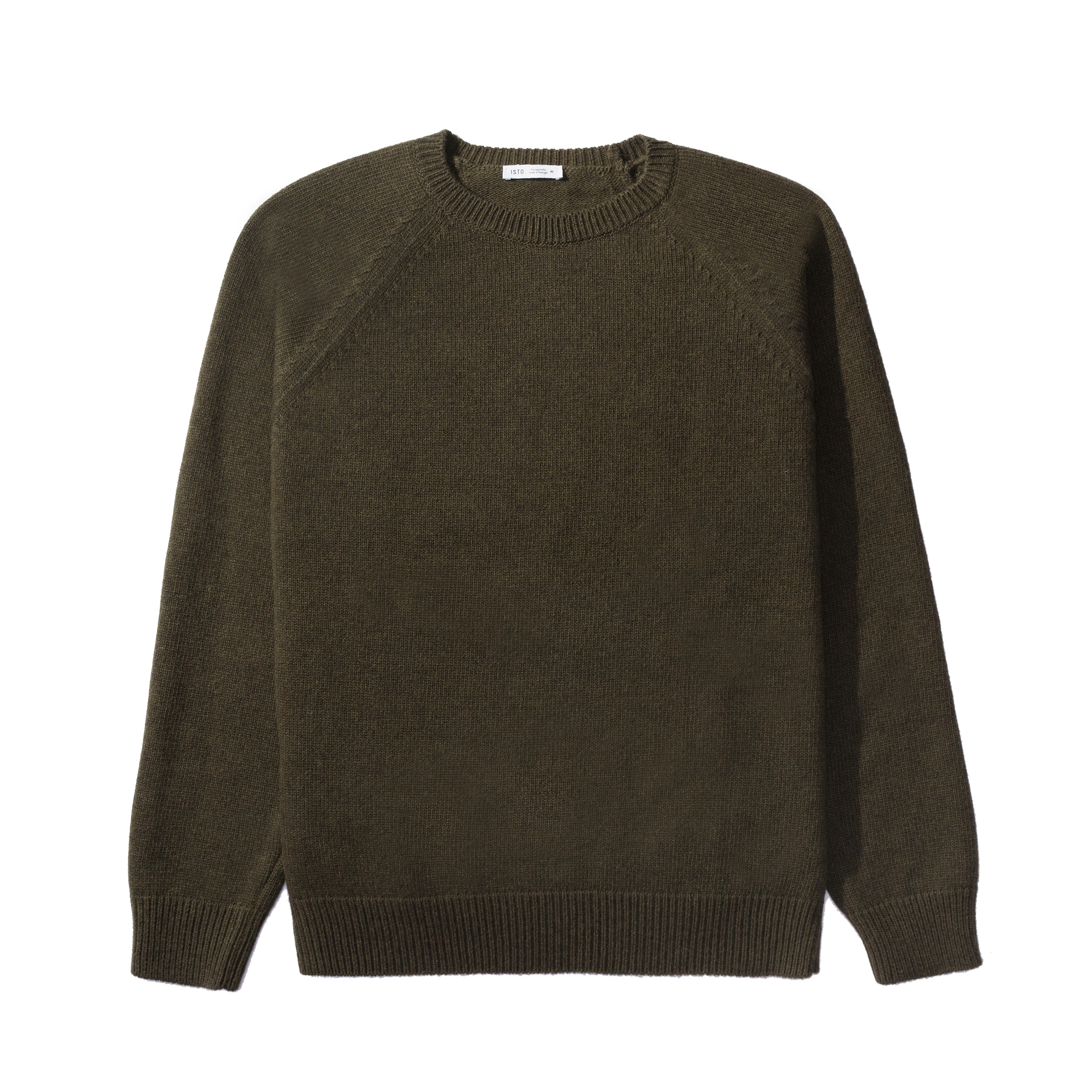Heavy Merino Wool Sweater Dark Olive ISTO