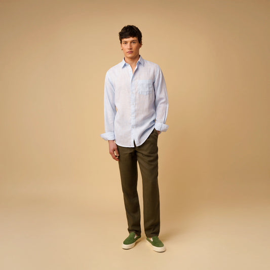 STRIPED LINEN SHIRT