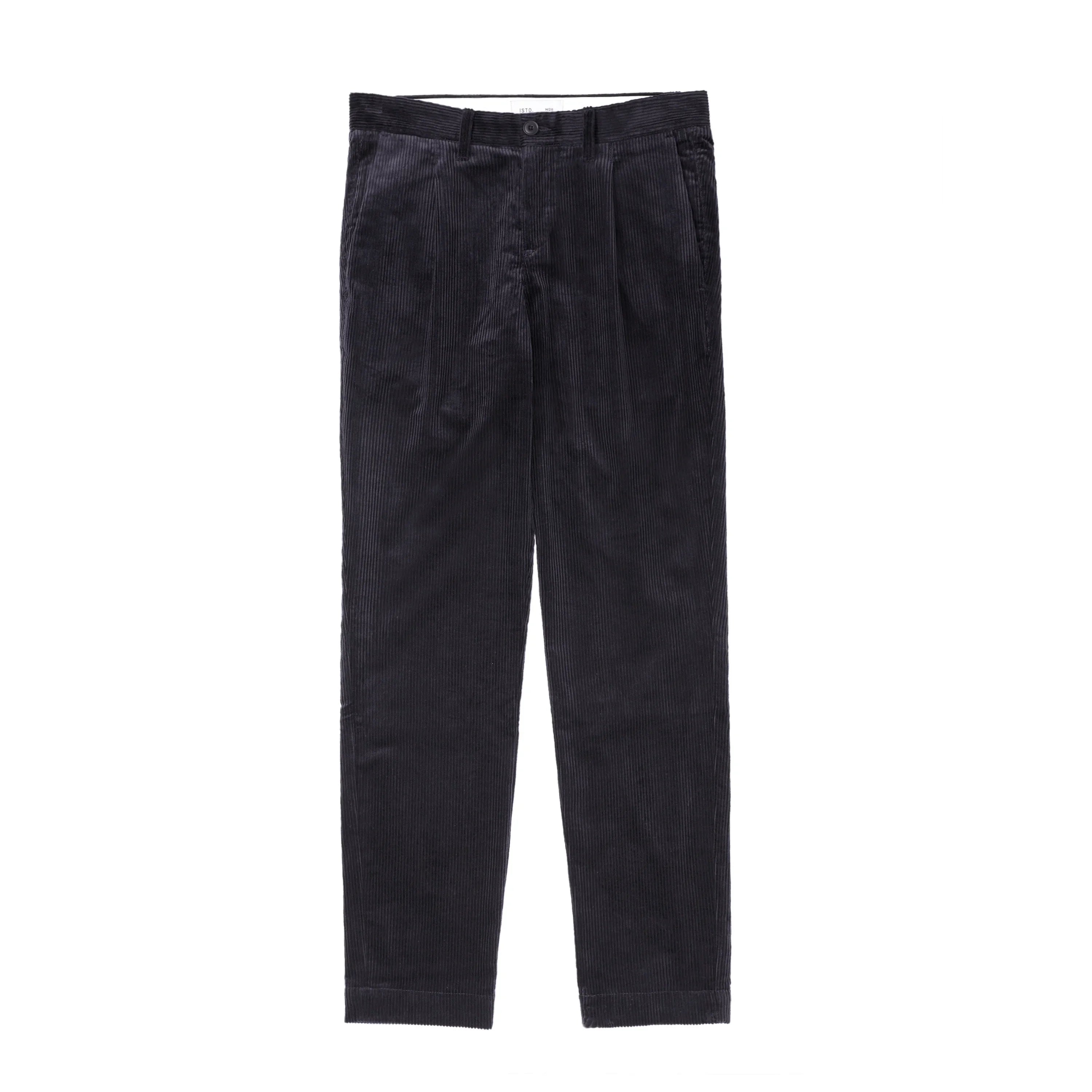 Mens black pleated corduroy pants clearance