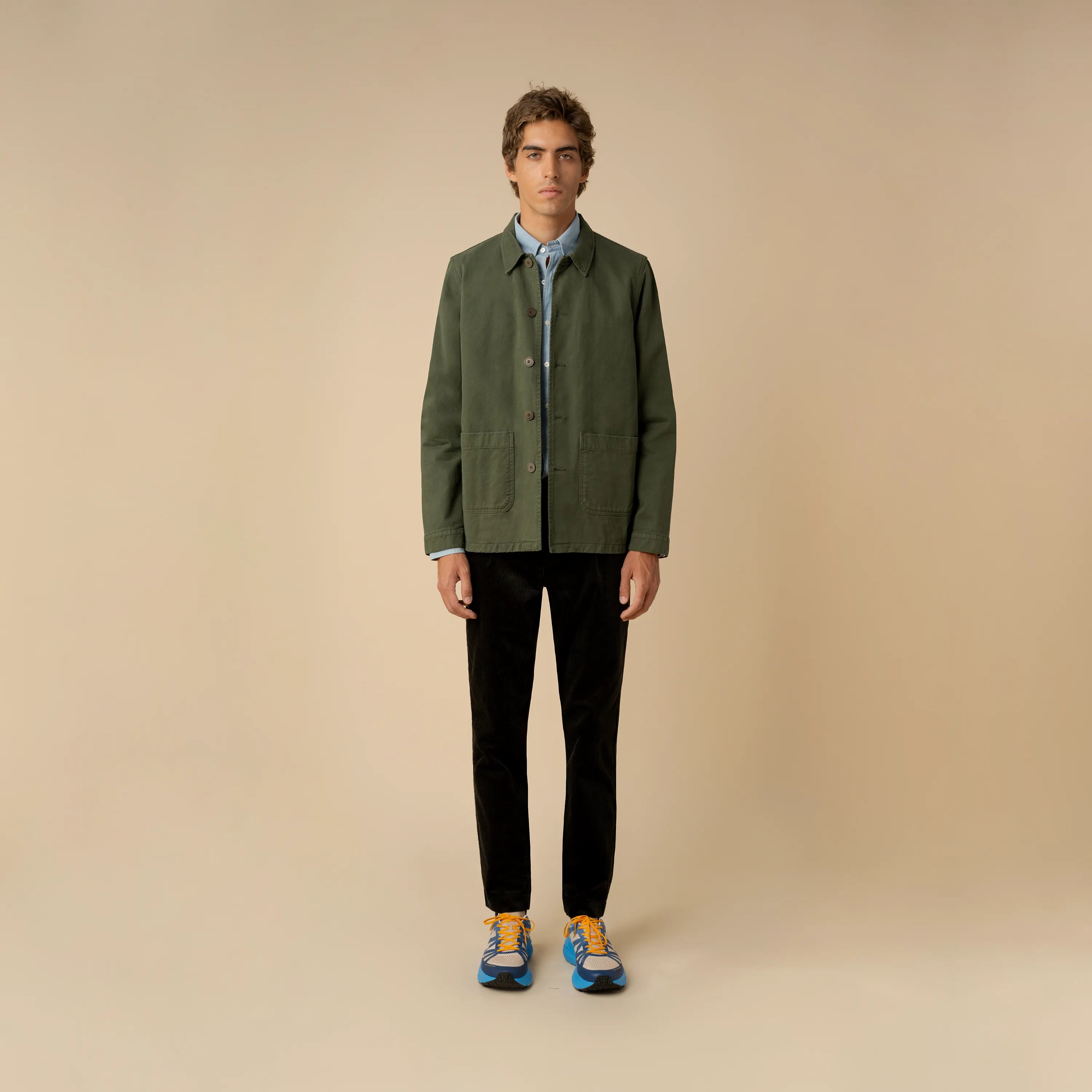 Work Jacket Forest Green Organic Cotton