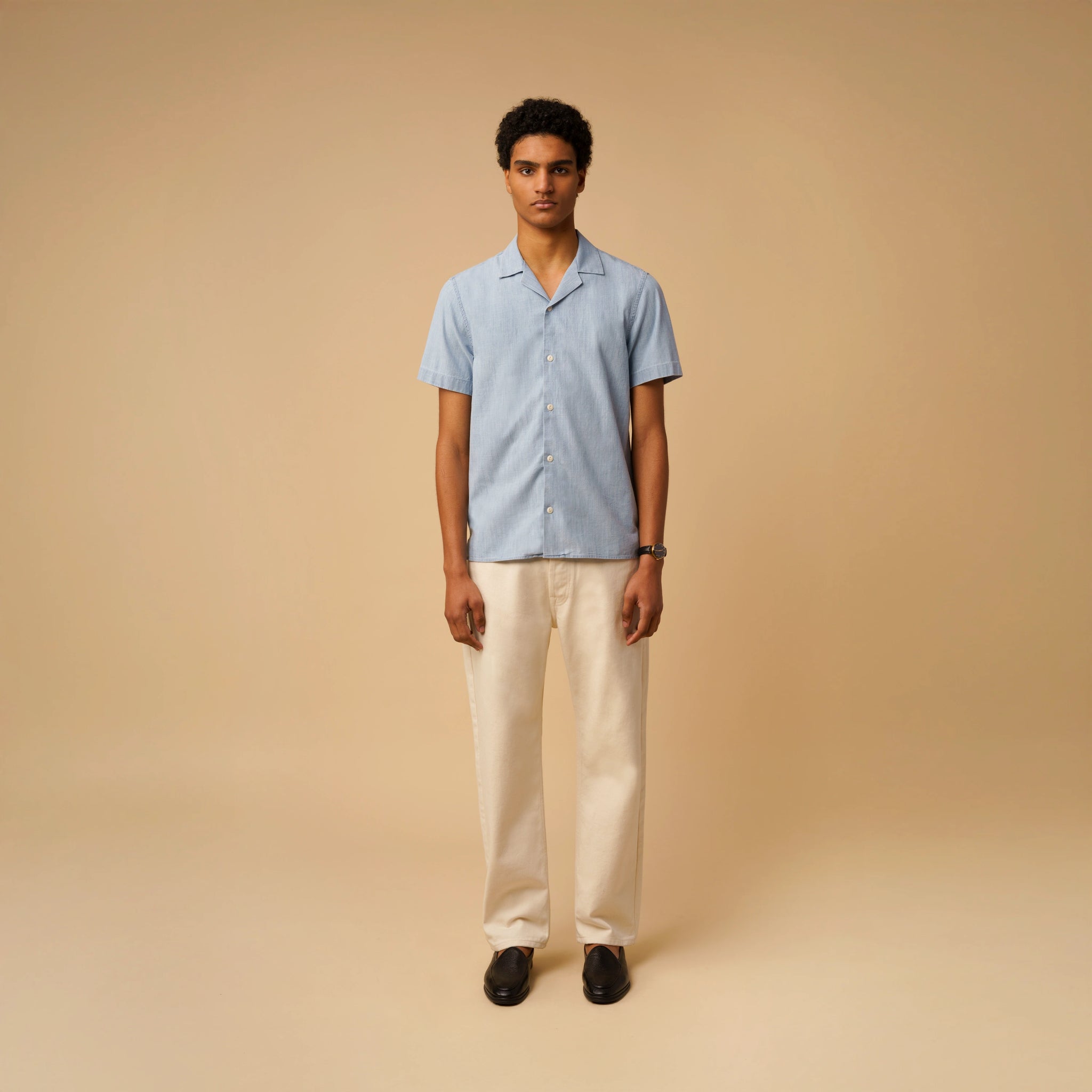 CAMP-COLLAR CHAMBRAY