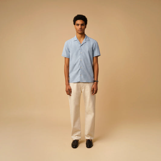 CAMP-COLLAR CHAMBRAY