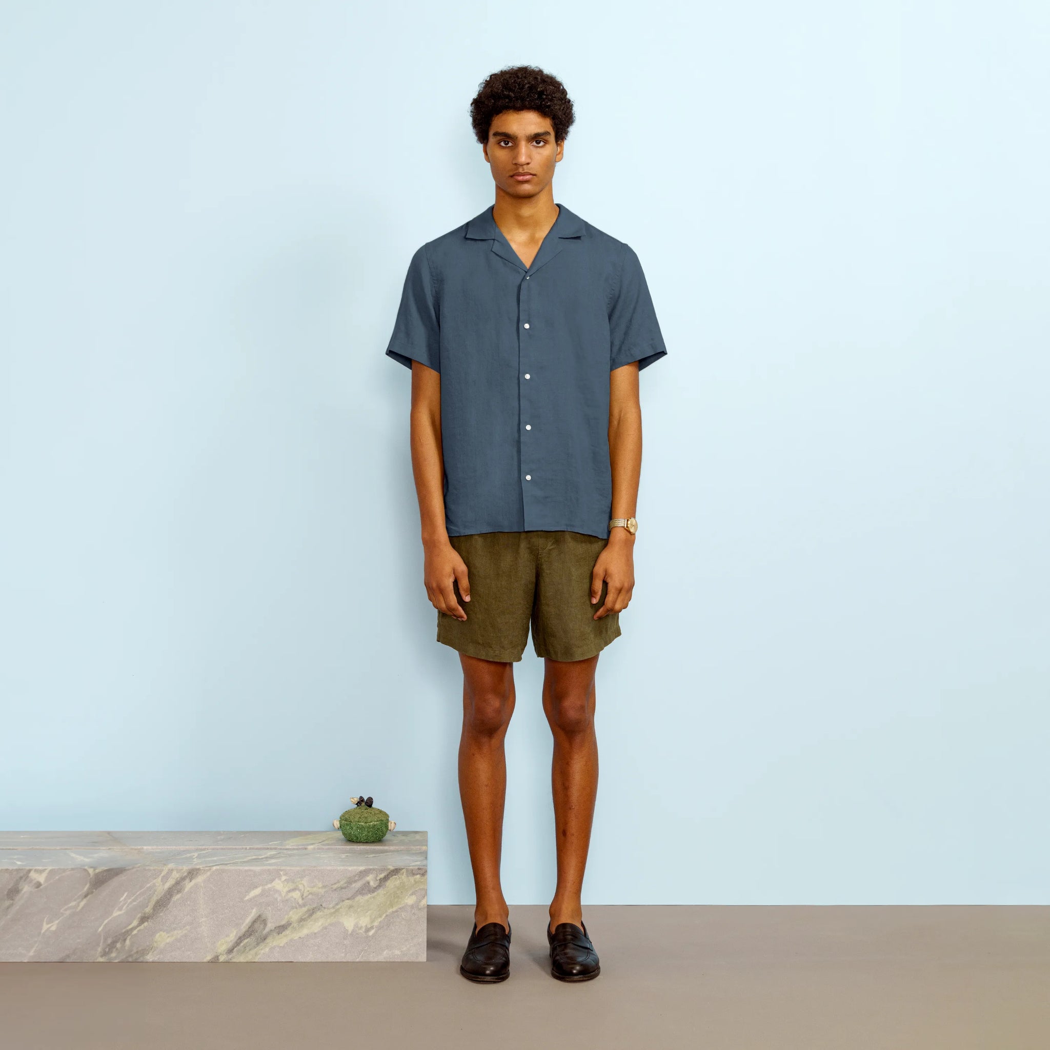 CAMP-COLLAR LINEN