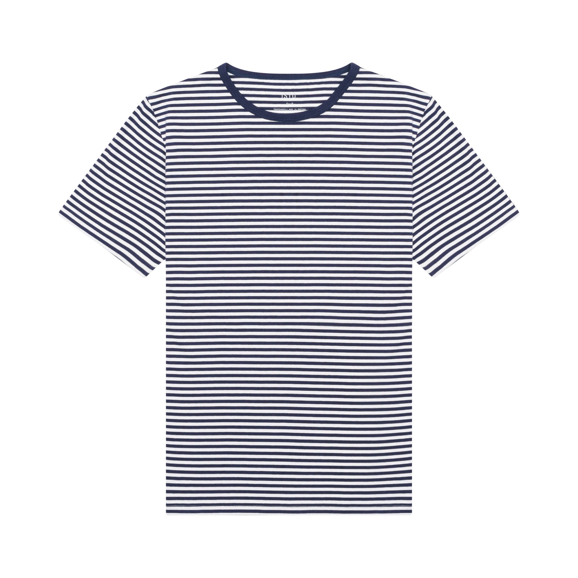 Striped t shirt sales mens blue and white