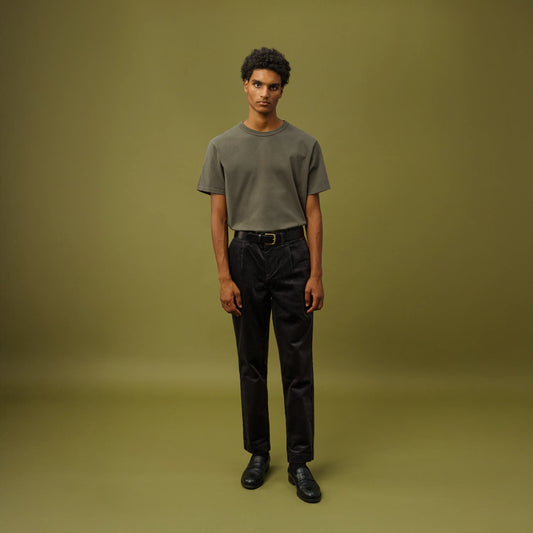 PLEATED CORDUROY TROUSERS