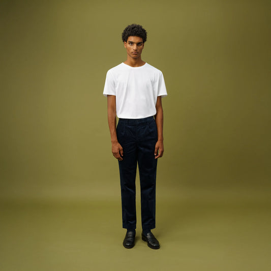 PLEATED CORDUROY TROUSERS