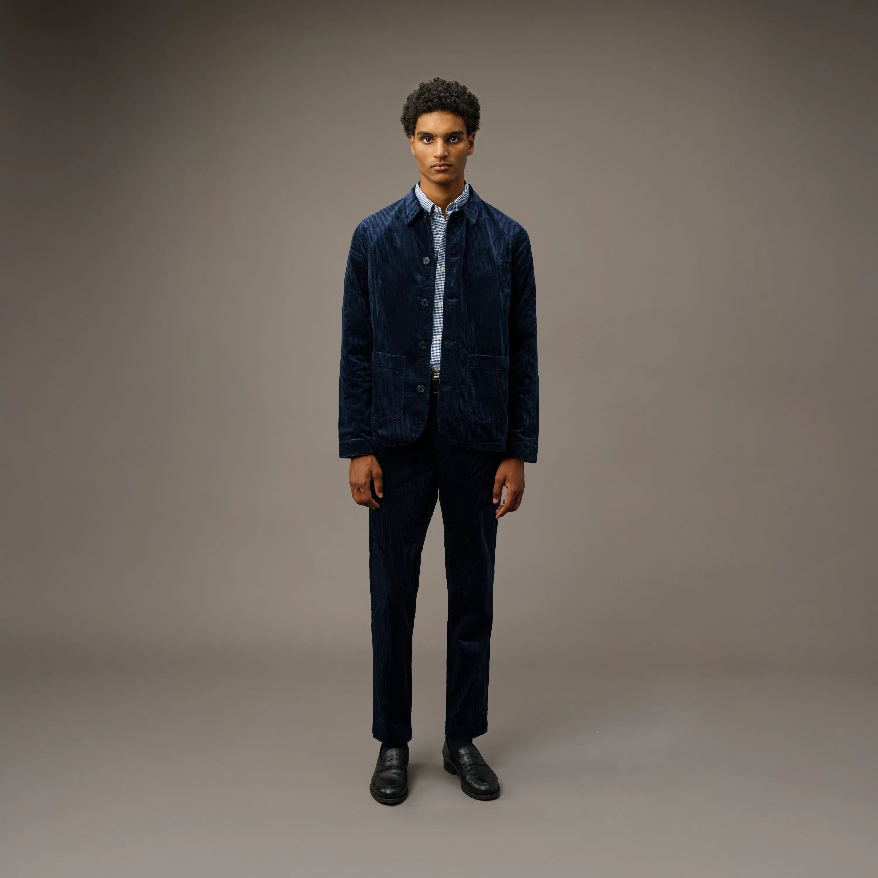 Recycled Wool Work Jacket Navy Recycled Wool ISTO