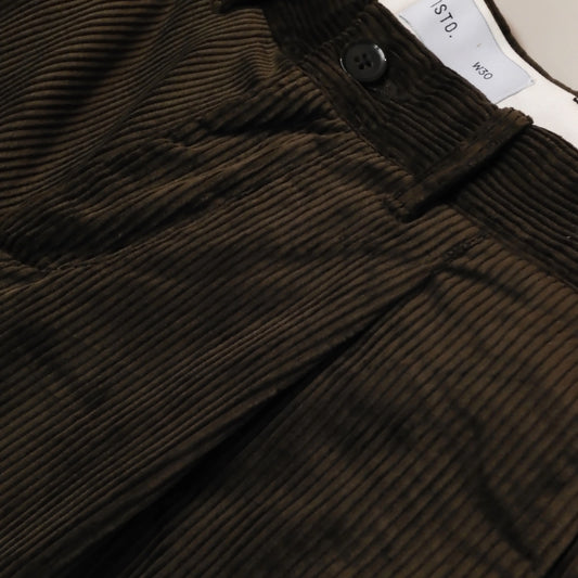 PLEATED CORDUROY TROUSERS