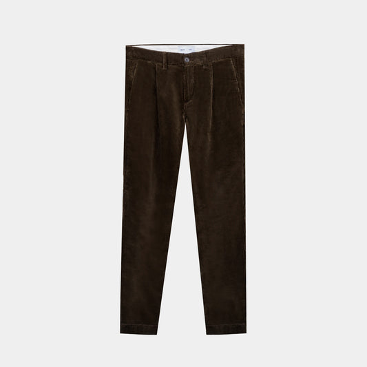PLEATED CORDUROY TROUSERS