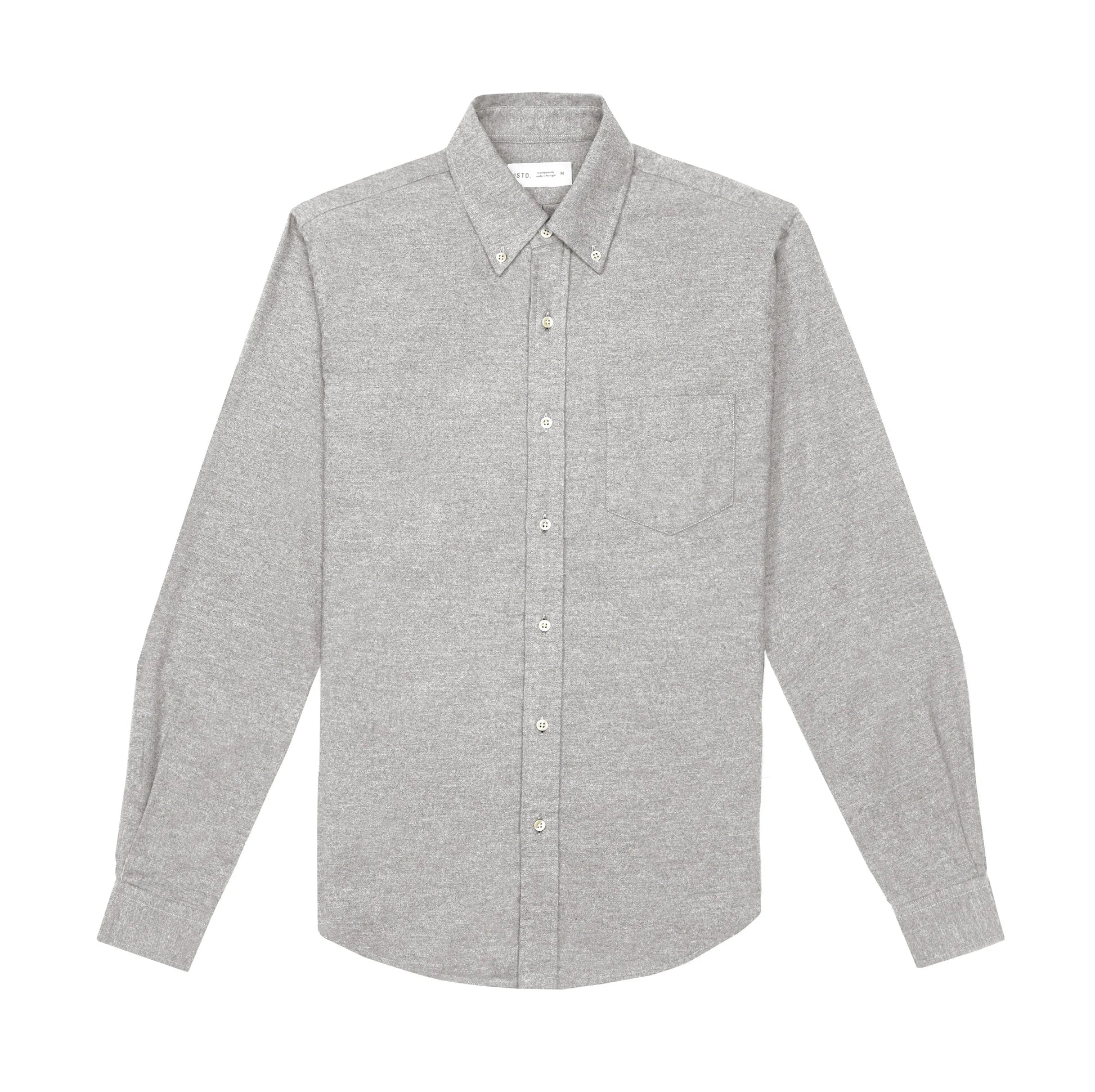 COTTON CASHMERE FLANNEL Shirts ISTO. store Grey M