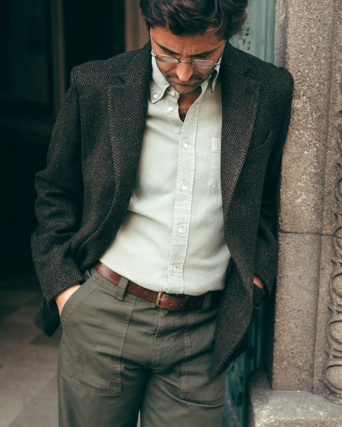 Herringbone Wool Blazer