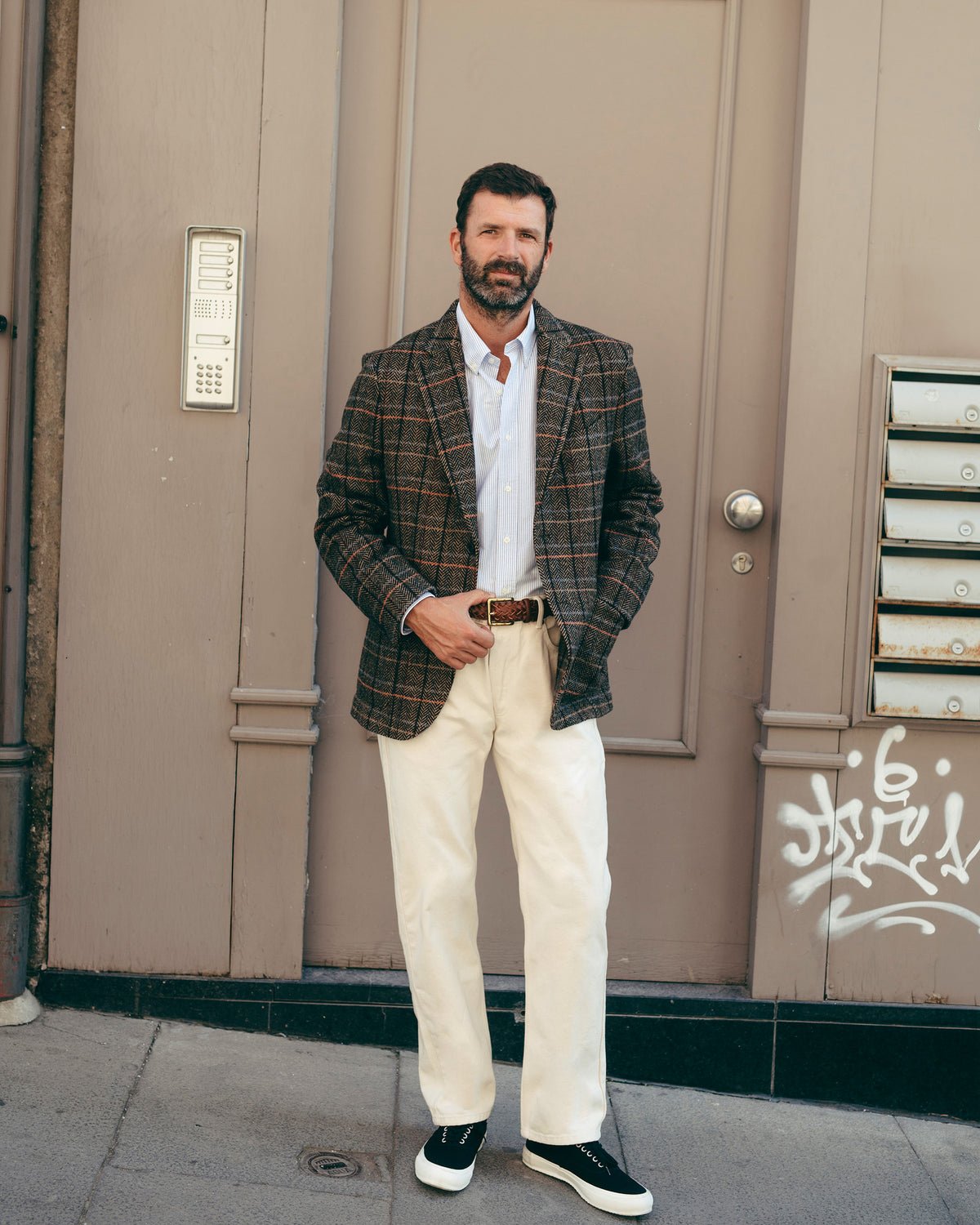 Herringbone Wool Blazer