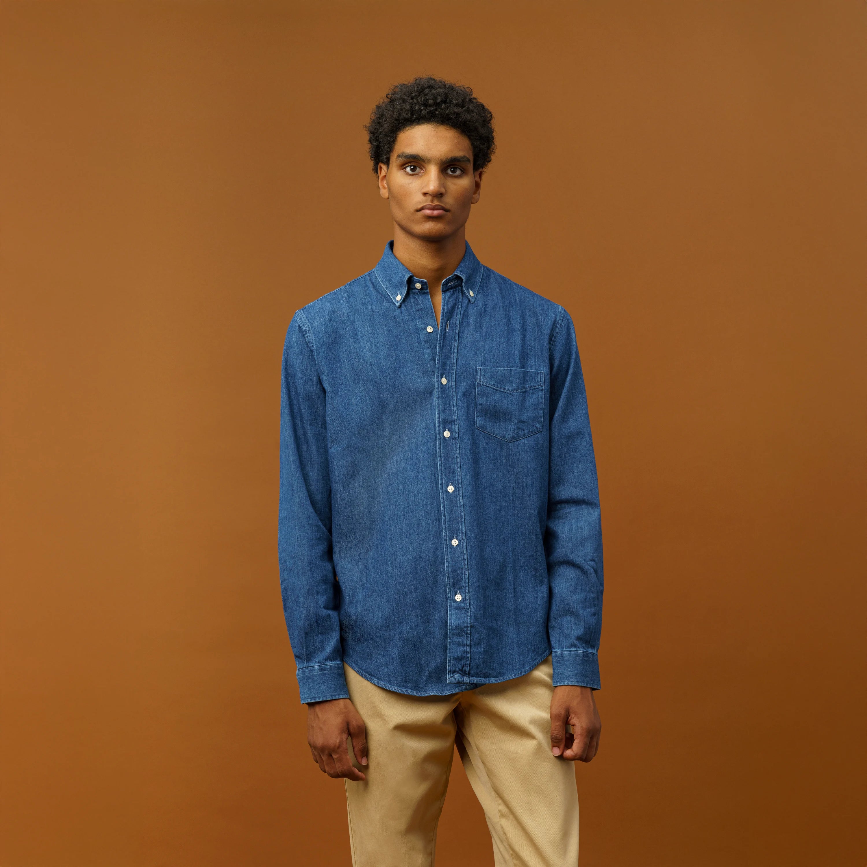 Denim shirt blue best sale