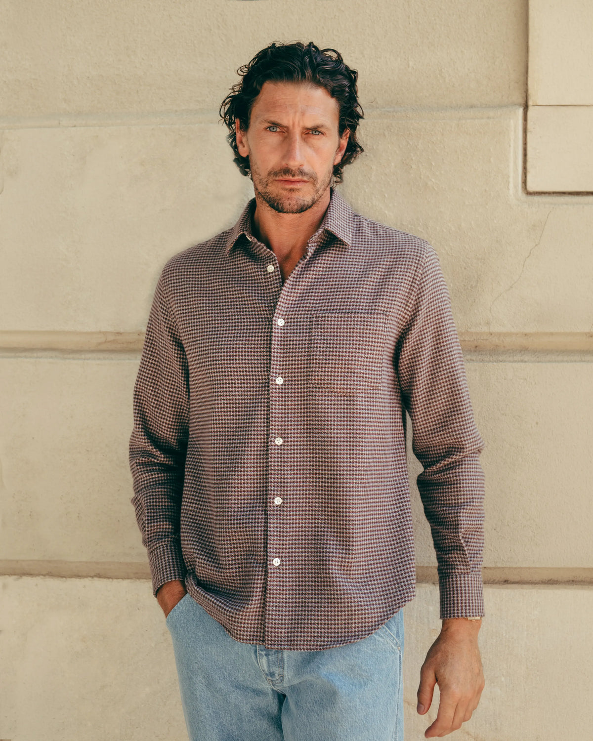 Flannel Pocket Shirt Houndstooth