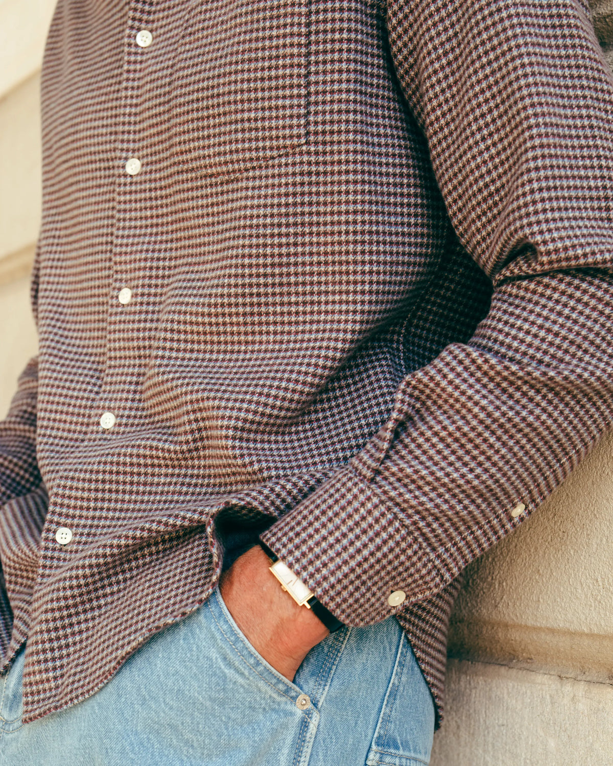 Flannel Pocket Shirt Houndstooth