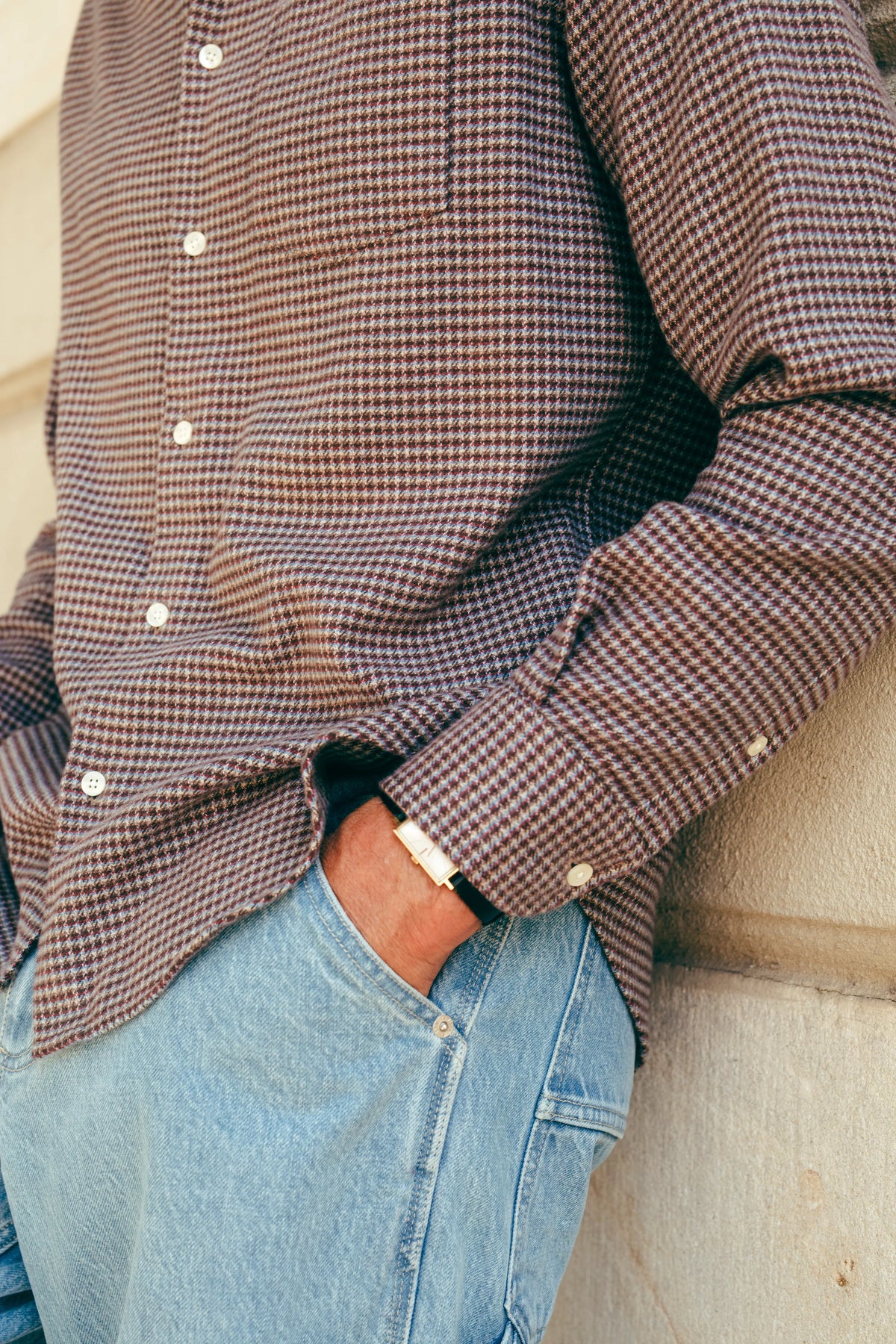 Flannel Pocket Shirt Houndstooth