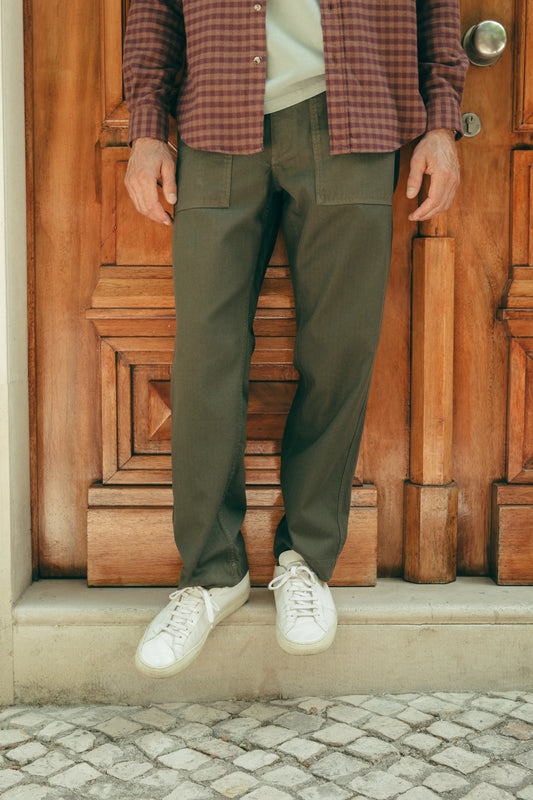 Herringbone Utility Trousers