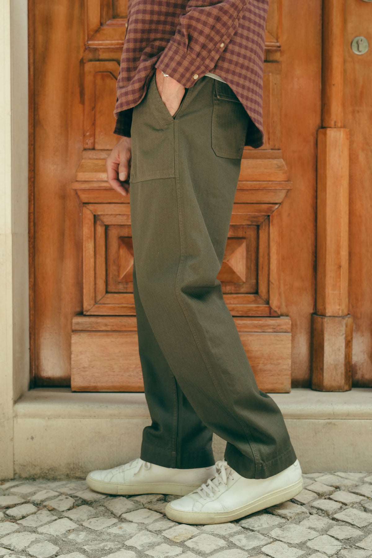 Herringbone Utility Trousers