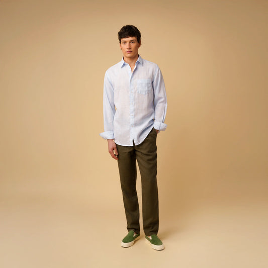 STRIPED LINEN SHIRT