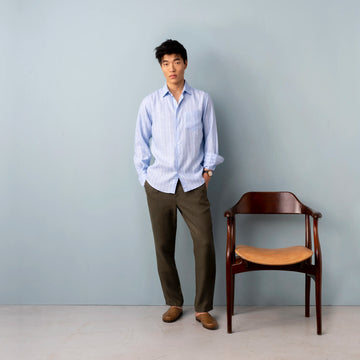 PINSTRIPE LINEN SHIRT