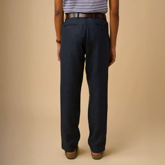 PLEATED LINEN TROUSERS