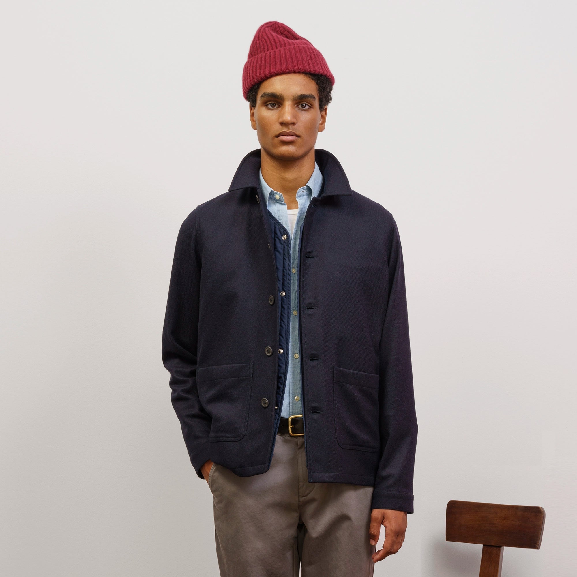 Men's wool work jacket clearance