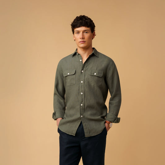 TWO POCKET LINEN SHIRT