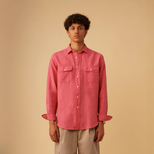 TWO POCKET LINEN SHIRT