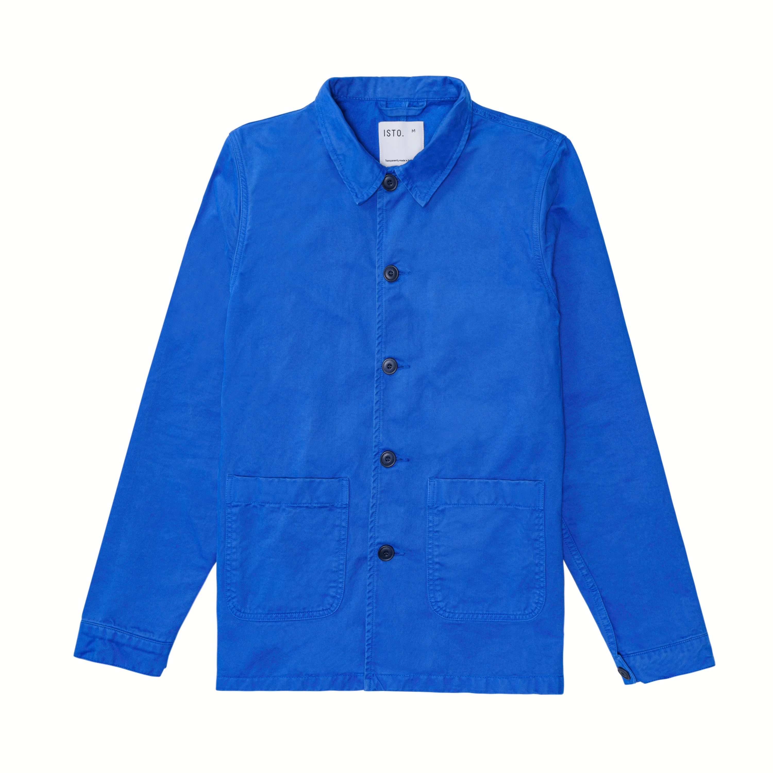 Men's Work Jacket Cobalt Blue - Organic Cotton | ISTO.