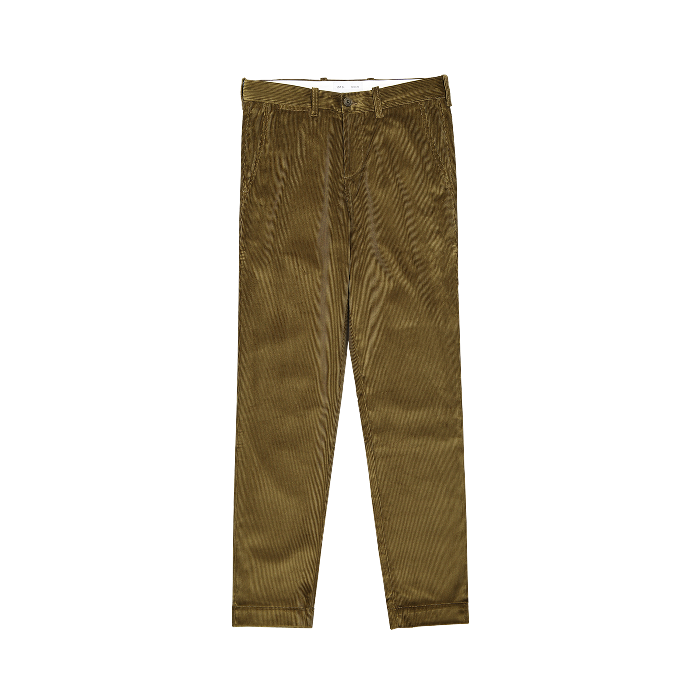 CORDUROY TROUSERS Trousers ISTO. Olive Green W30-L30 