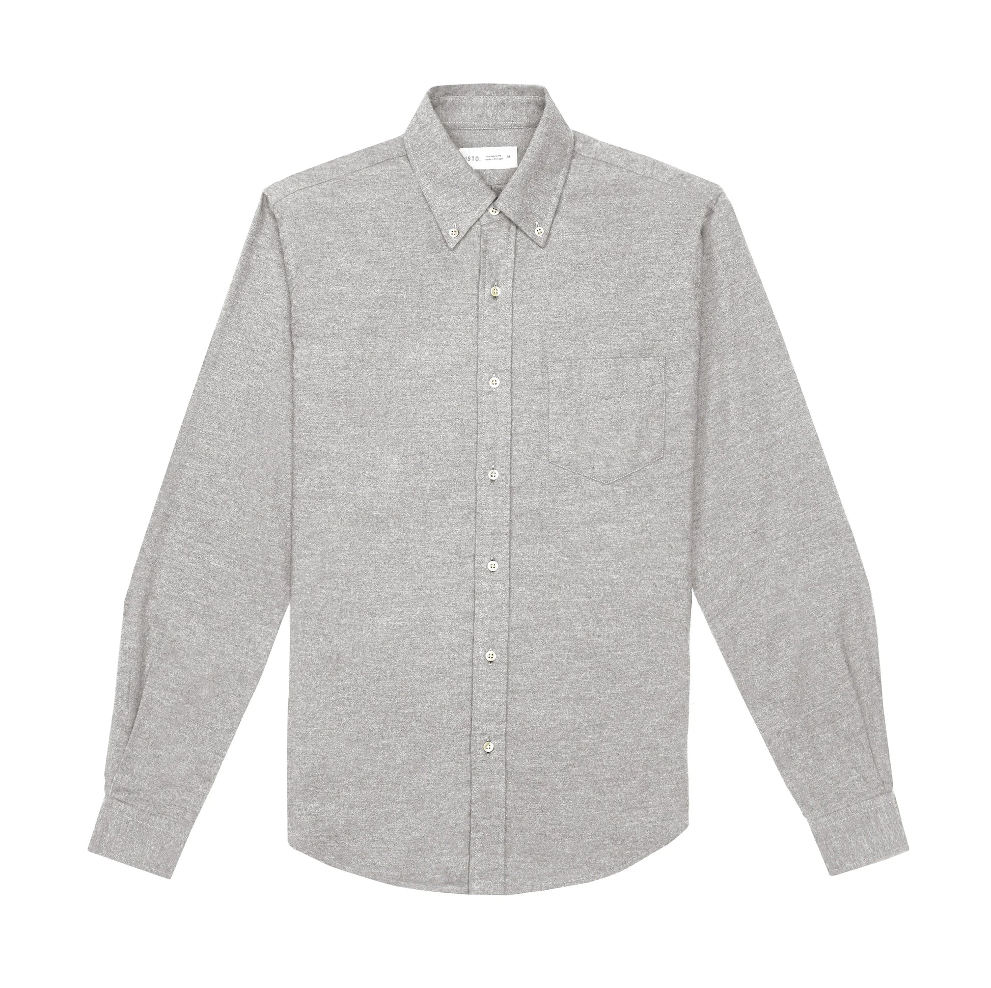 【ULTERIOR】COTTON CASHMERE FLANNEL SHIRT Cotton Cashmere Flannel Shirt Grey - Organic Cotton | ISTO.