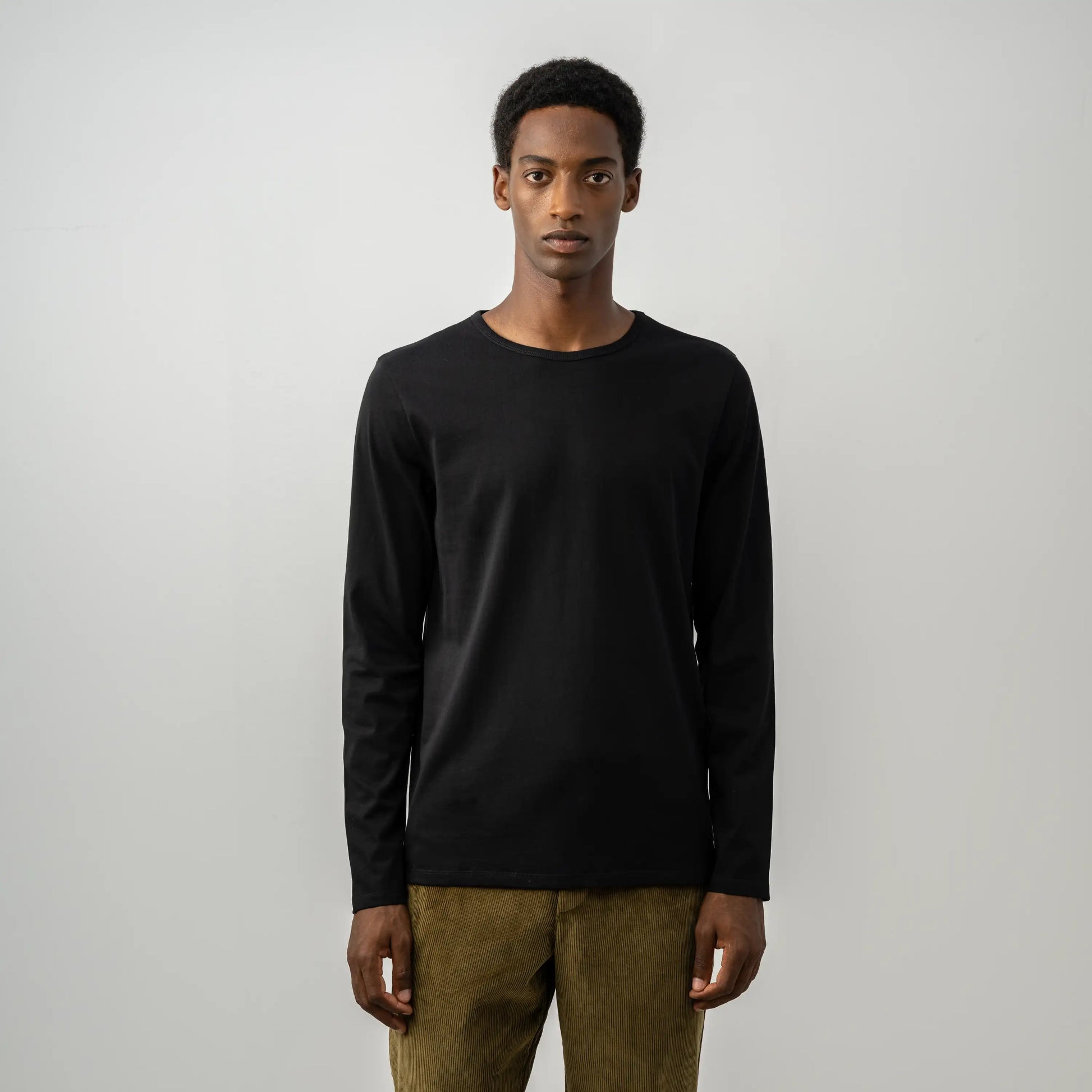 Black long sleeve shirt mens best sale