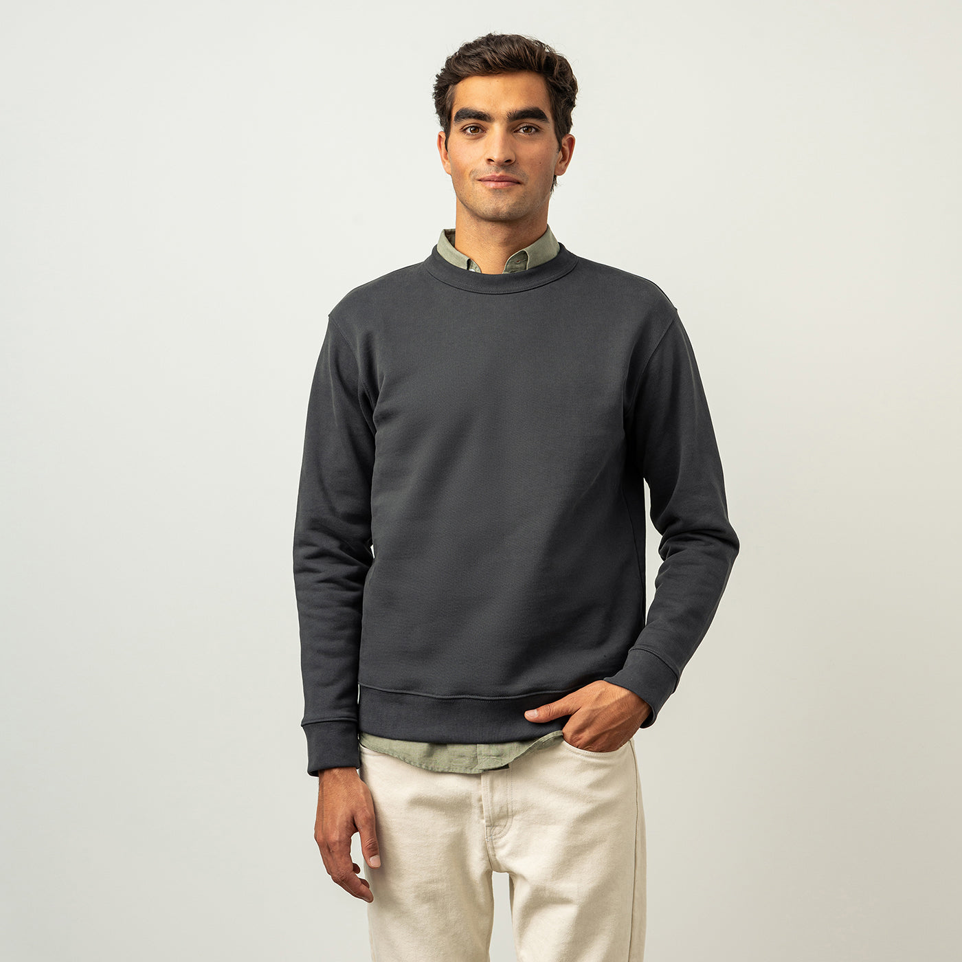 Charcoal hot sale sweatshirt mens