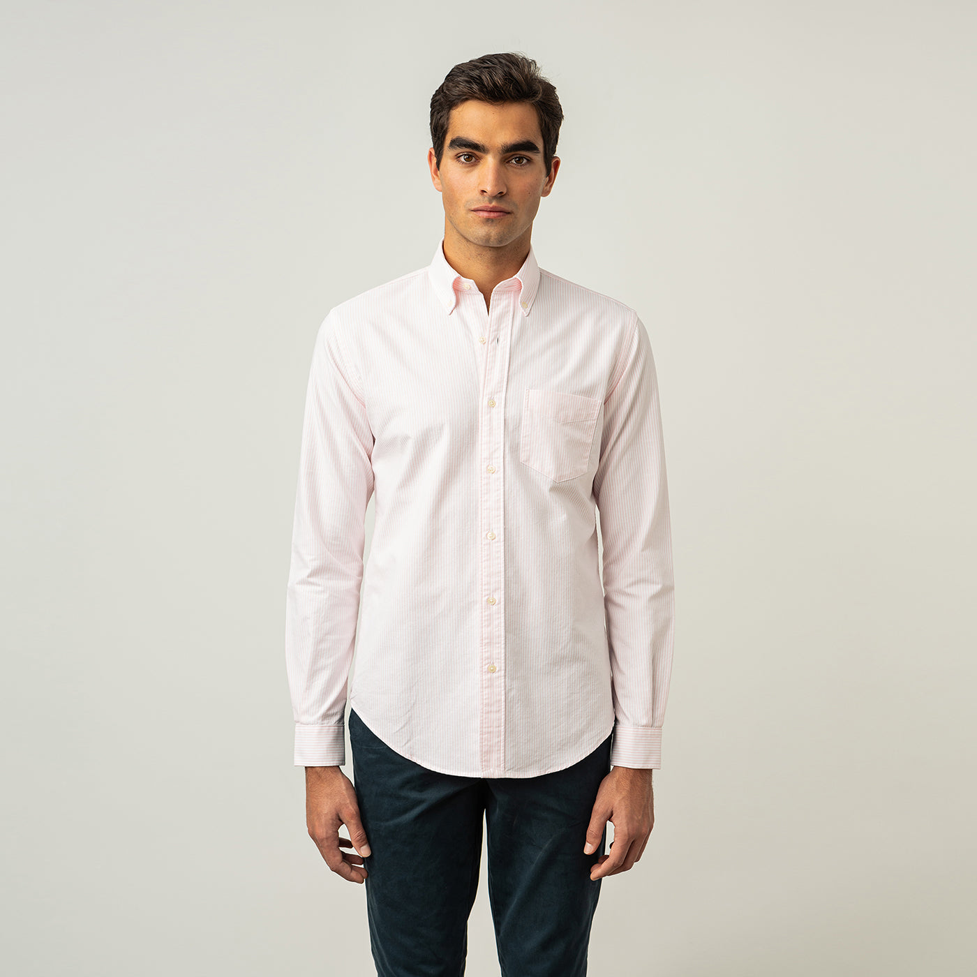 Pink oxford shirt on sale men