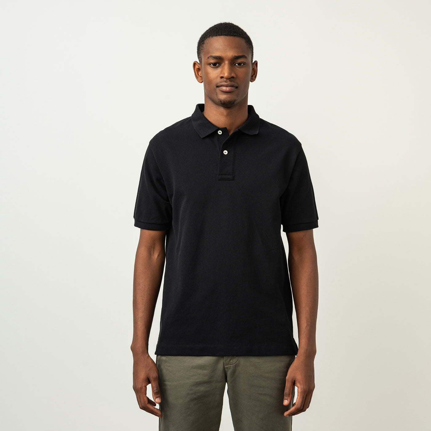 Polo sales negro pique