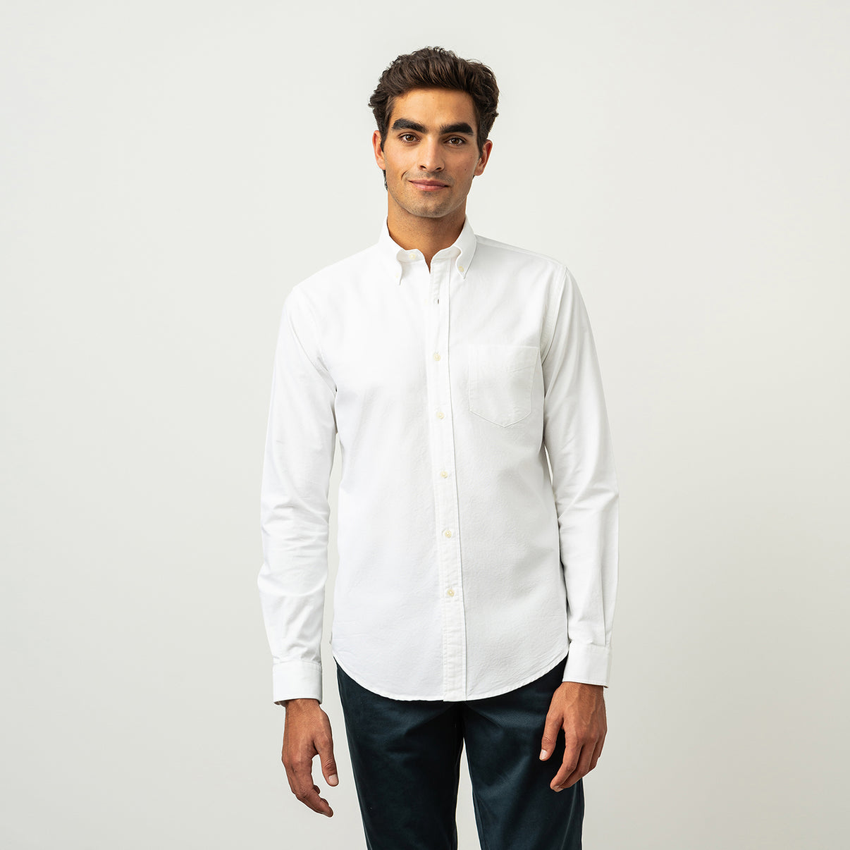Men's Oxford Shirt White - Organic Cotton | ISTO.