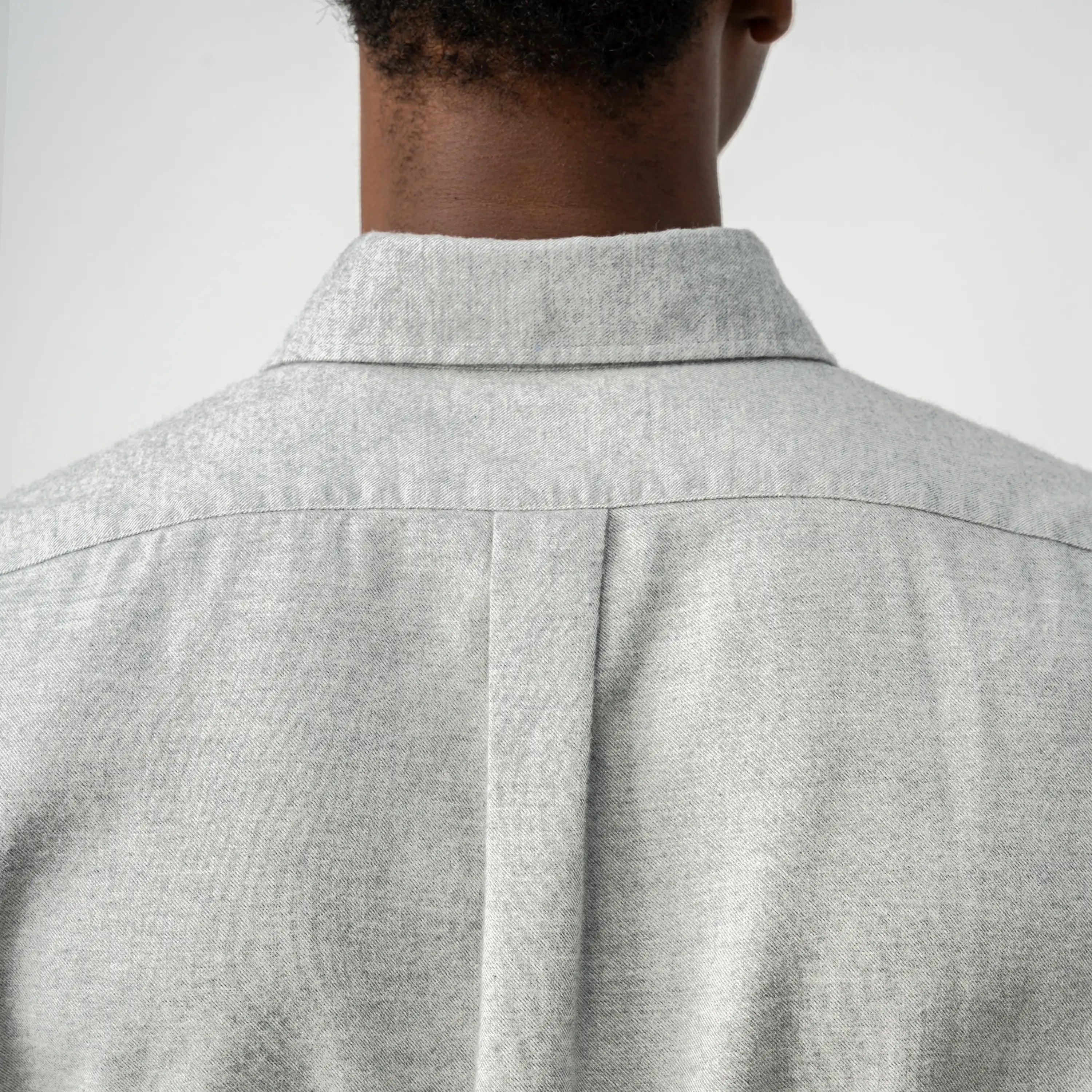 Cotton Cashmere Flannel Shirt Dark Grey - Organic Cotton | ISTO.
