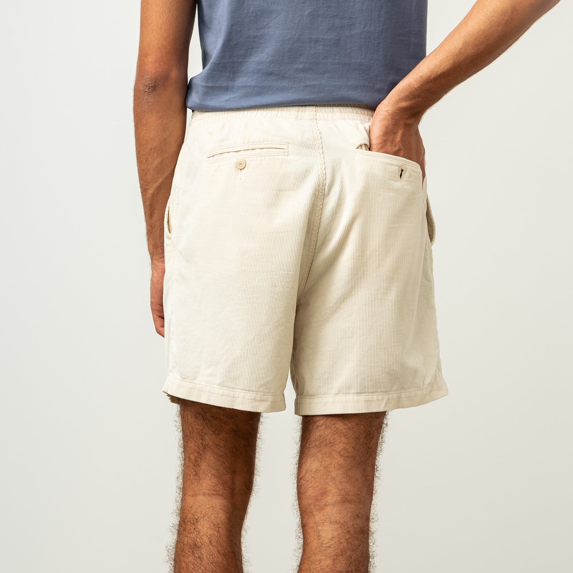Men's Corduroy Shorts Off-White - Organic Cotton