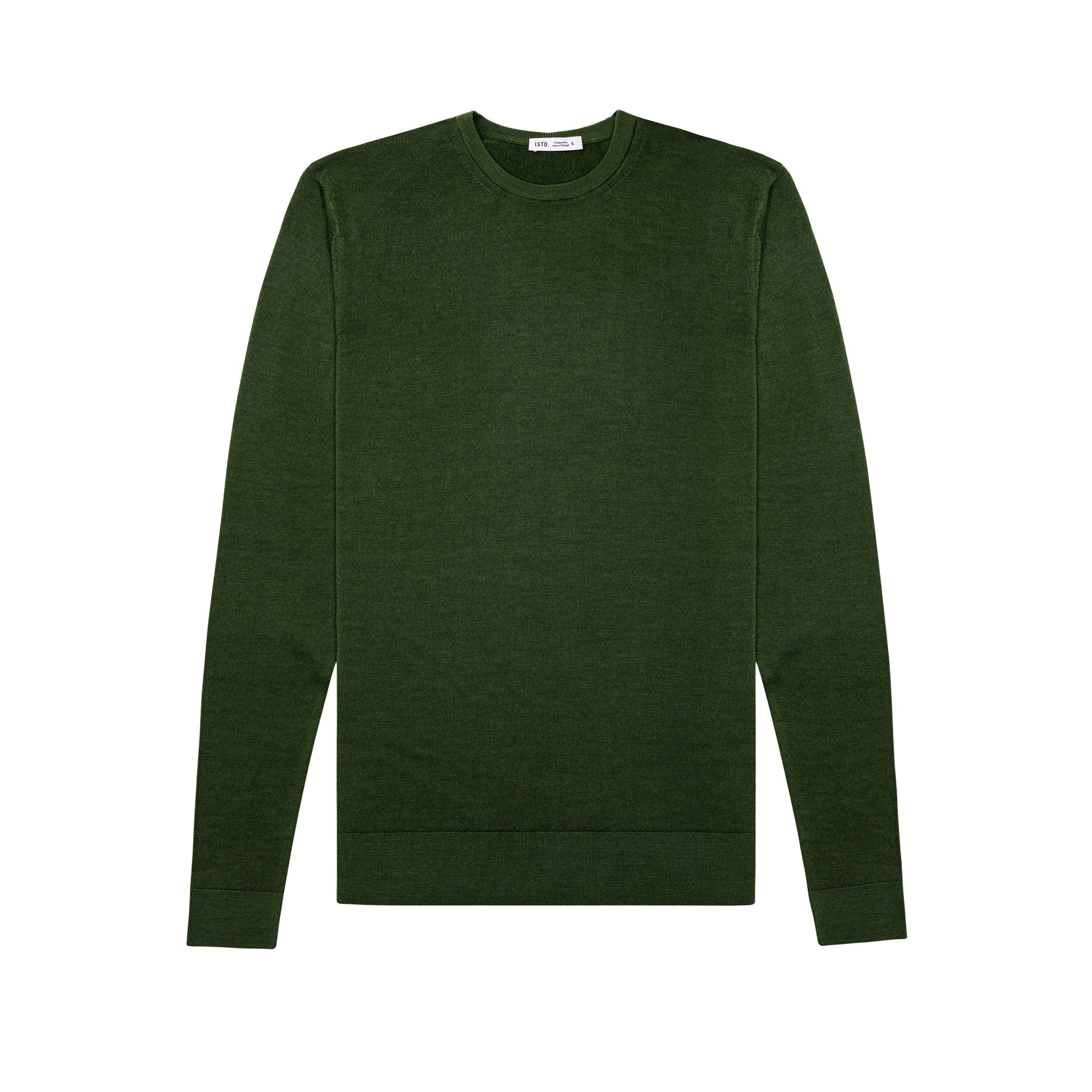 Merino Wool Sweater Forest Green L