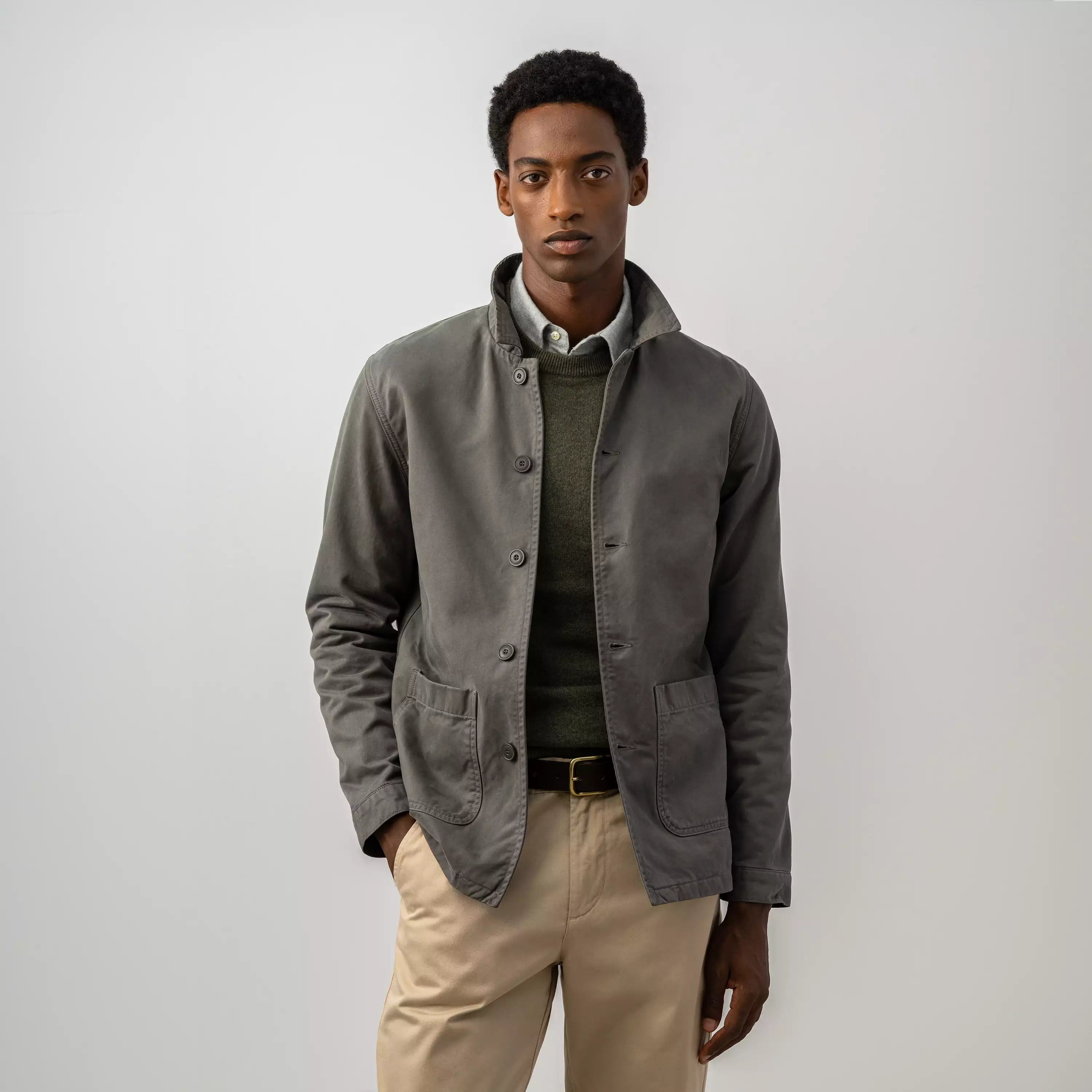 Work Jacket Dark Grey Organic Cotton ISTO