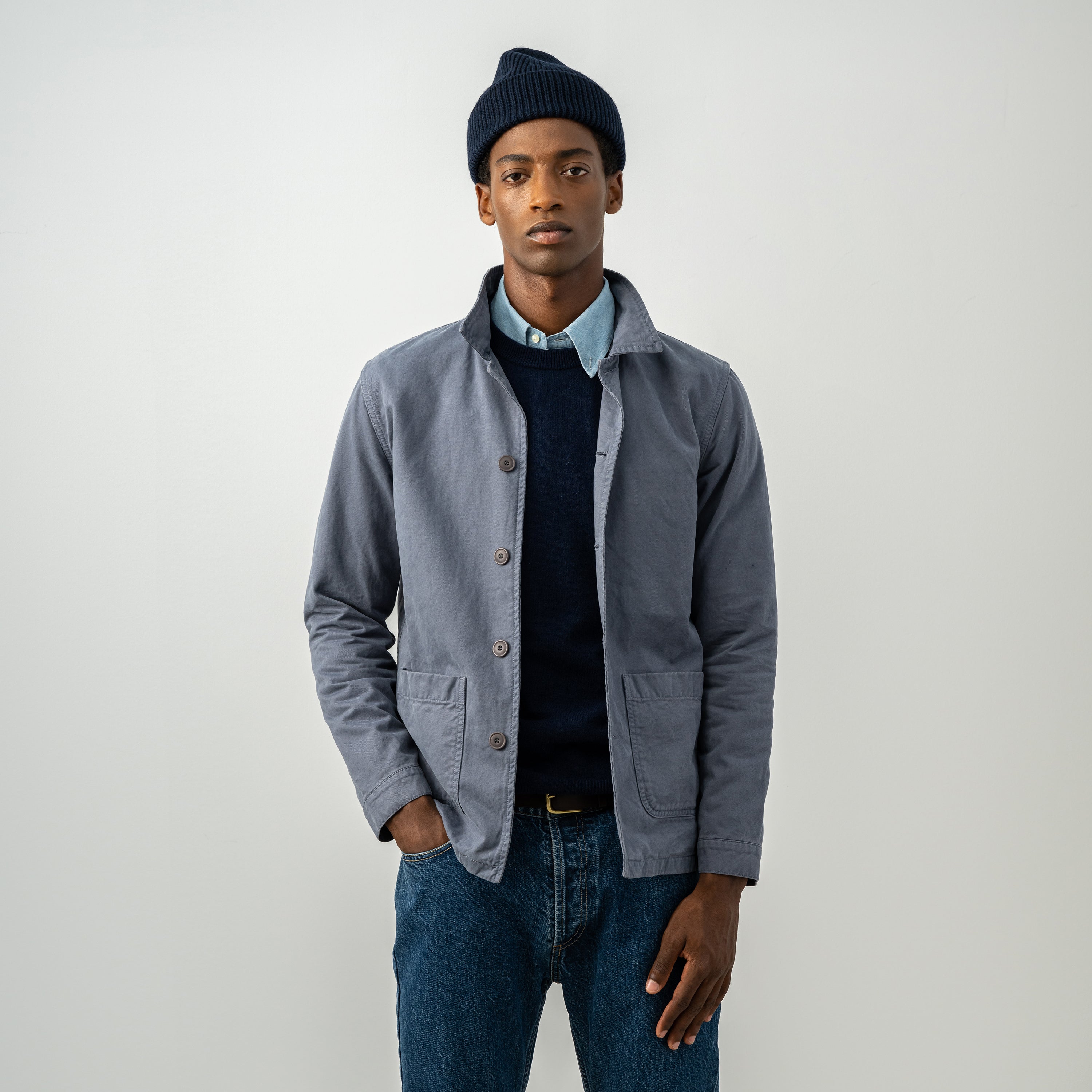Grey work jacket sale