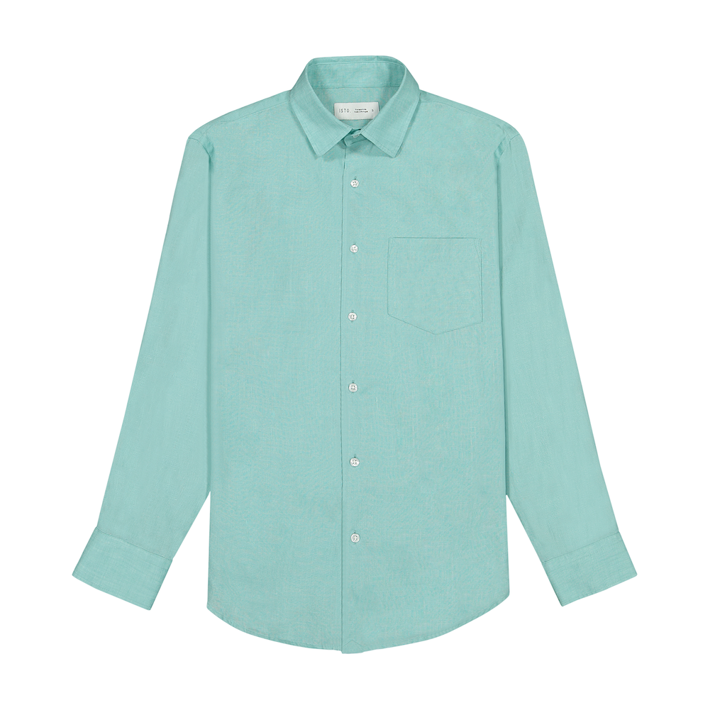 LINEN SHIRT Shirts ISTO. Baby Green XXS